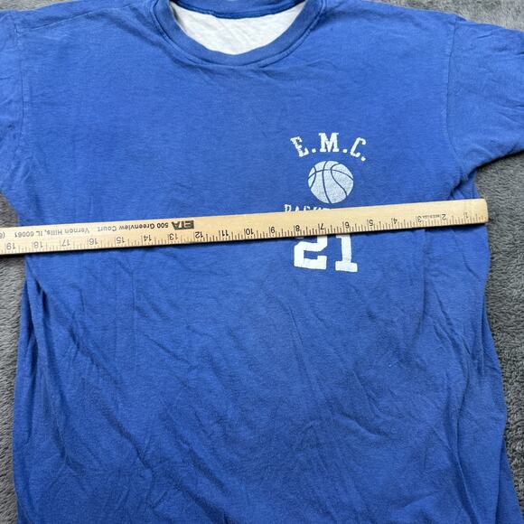 Vintage 70s EMC Basketball Reversible Stedman Sport T Shirt Large Montana Collge - Picture 7 of 8